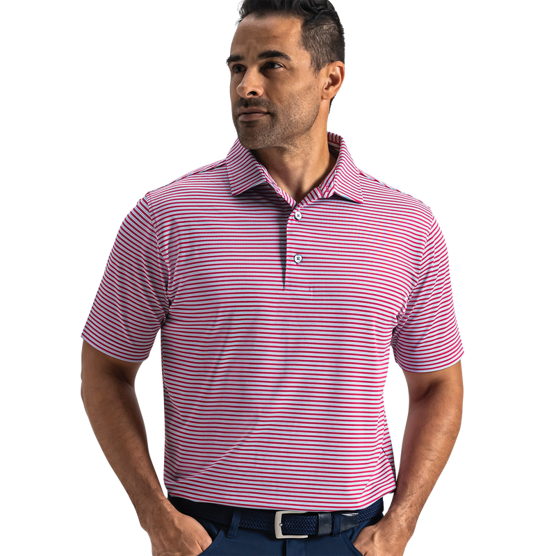 Multi-Stripe Pique - Magenta / White / Air Blue
