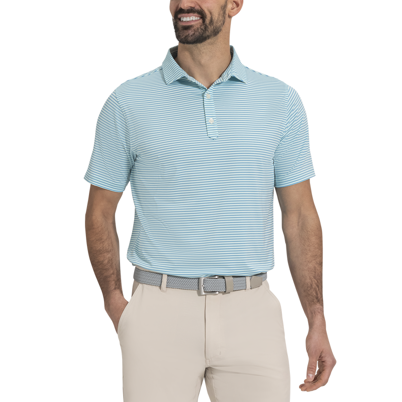 Smooth Stripe Lisle - Mint / Blue / White