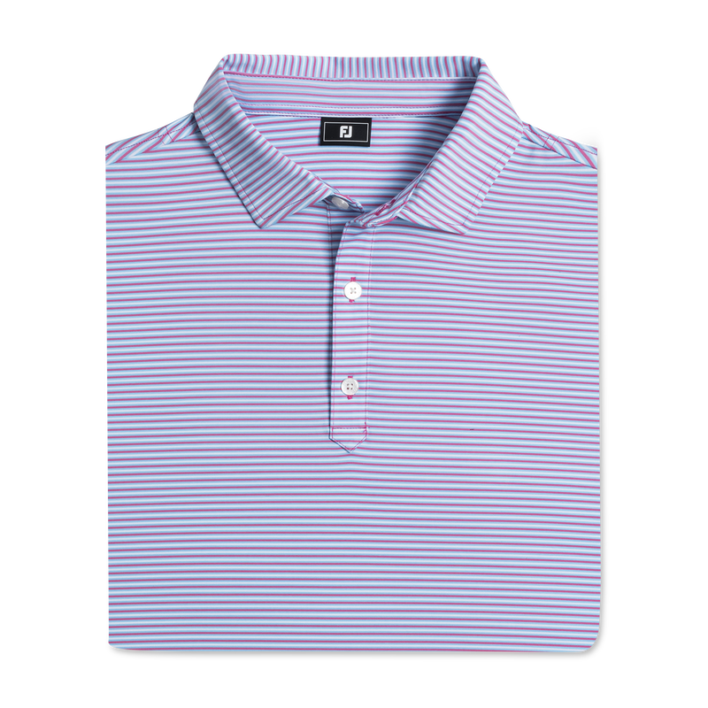Smooth Stripe Lisle - Light Blue / Pink / White