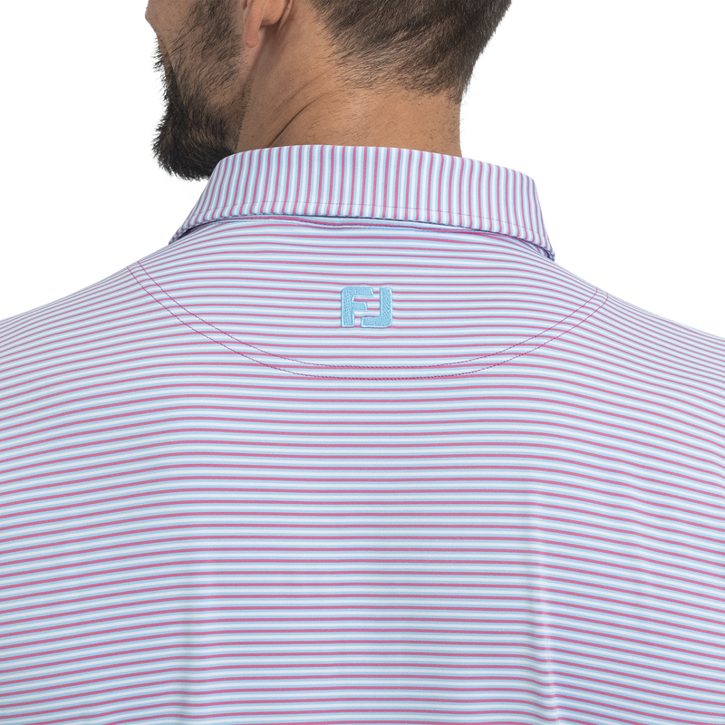 Smooth Stripe Lisle - Light Blue / Pink / White