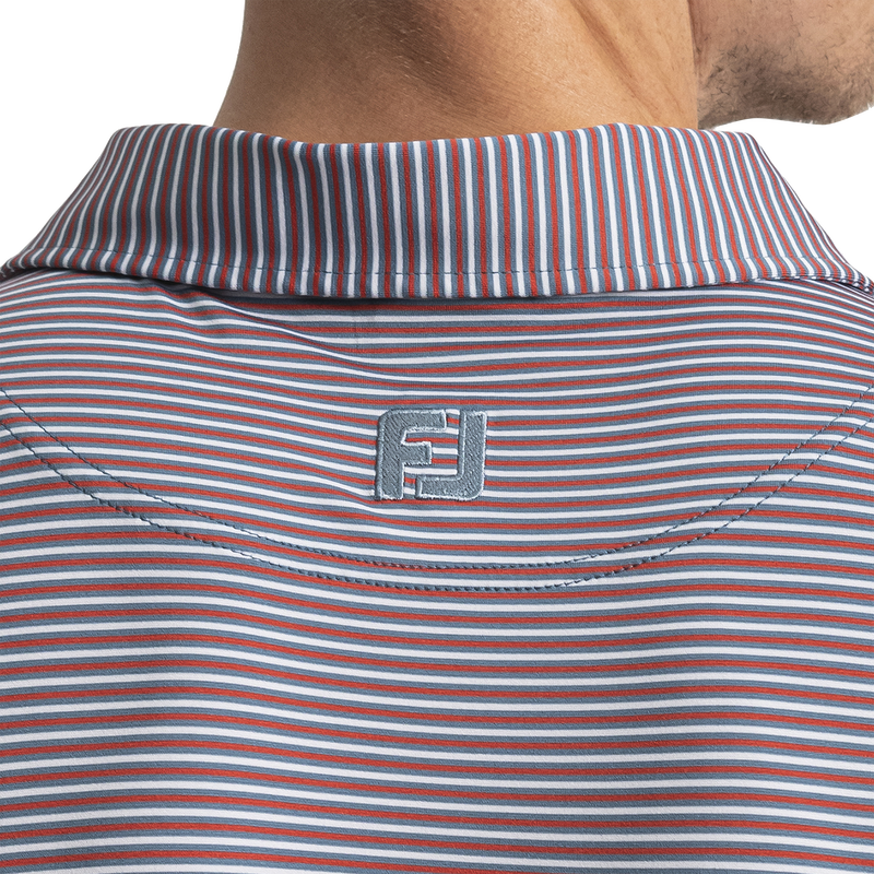 Smooth Stripe Lisle - Slate / Nantucket / White
