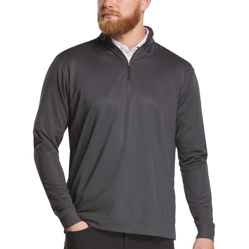 Houndstooth Geo Mid-Layer - Black / Charcoal