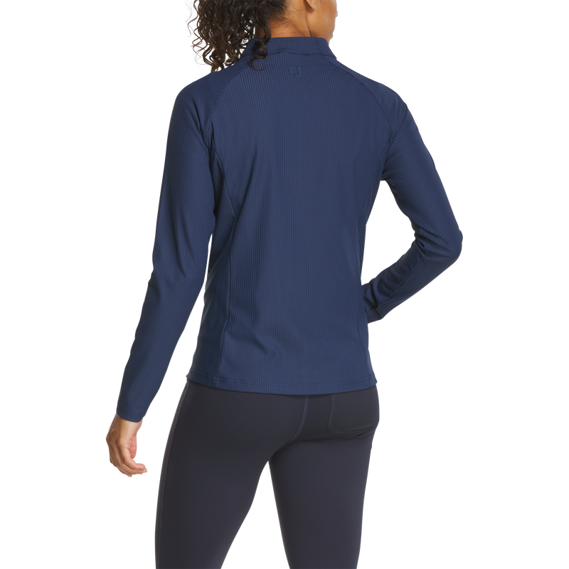 Rib Full-Zip Jacket Women - Navy