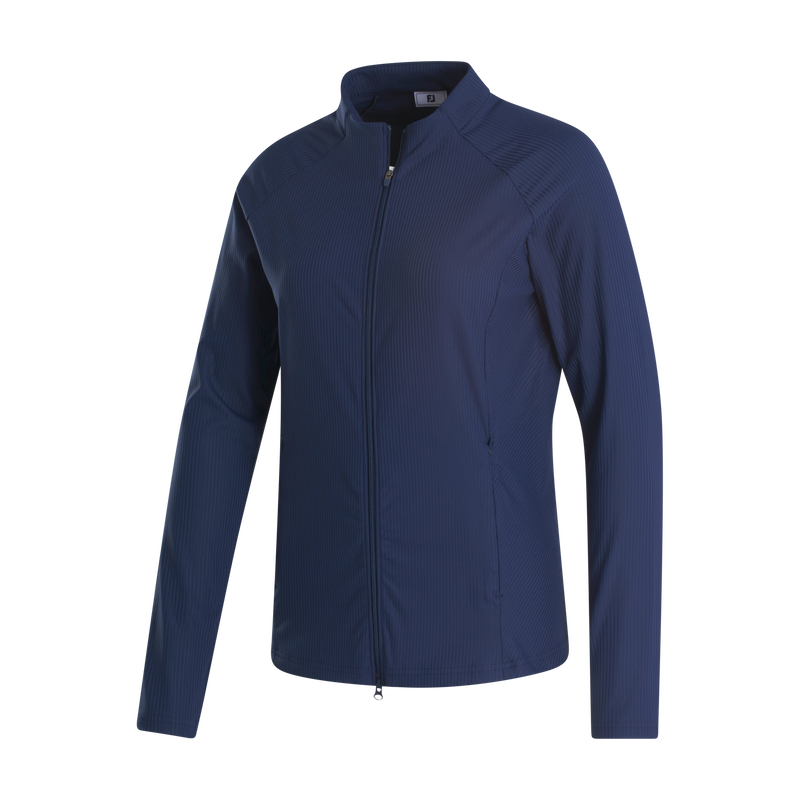 Rib Full-Zip Jacket Women - Navy