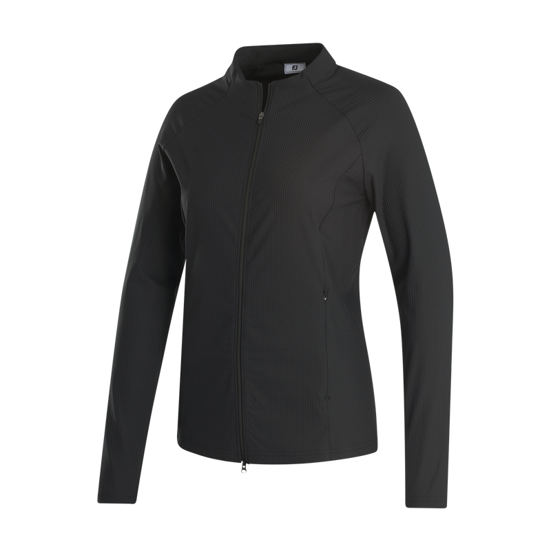 Rib Full-Zip Jacket Women - Black