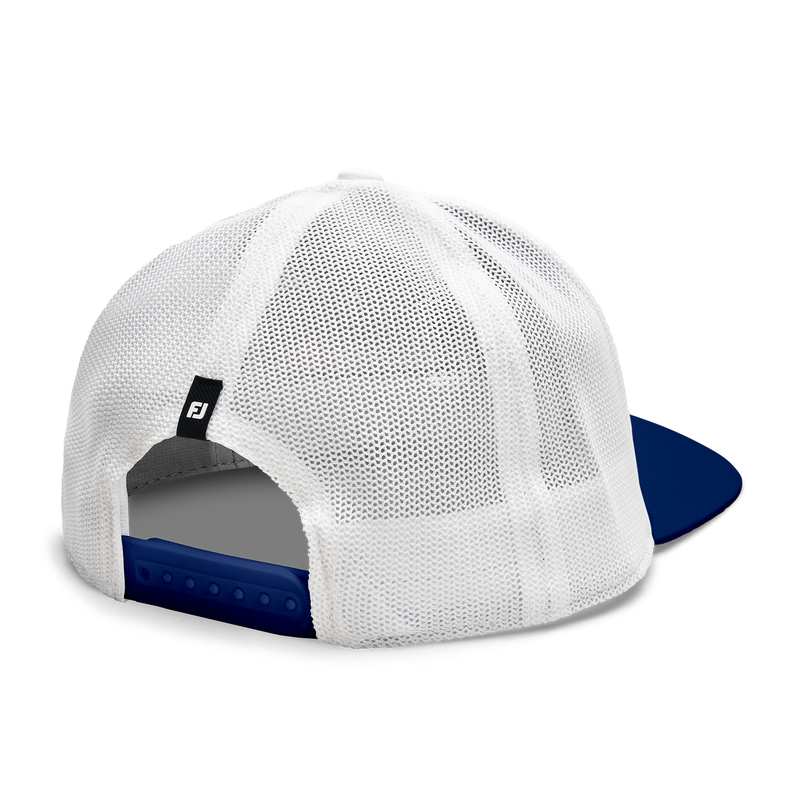 Motif Mesh Trucker Hat - Navy / Birdie Juice Logo
