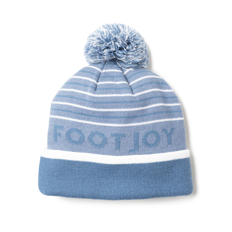 Striped Pom Pom - Light Blue