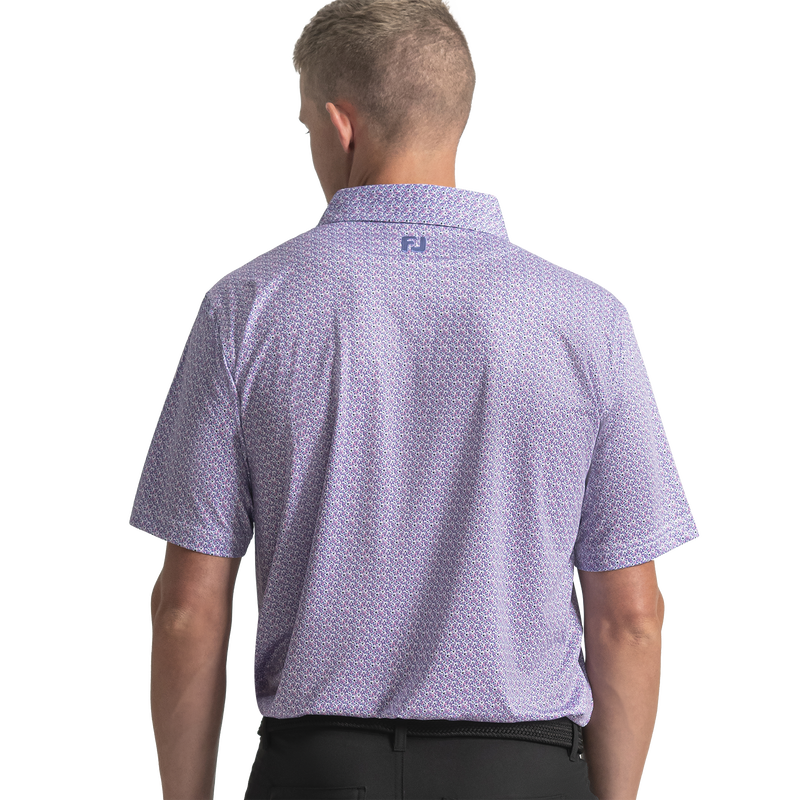 Floral Mark Lisle - Vivid Violet / Pink Pop / White