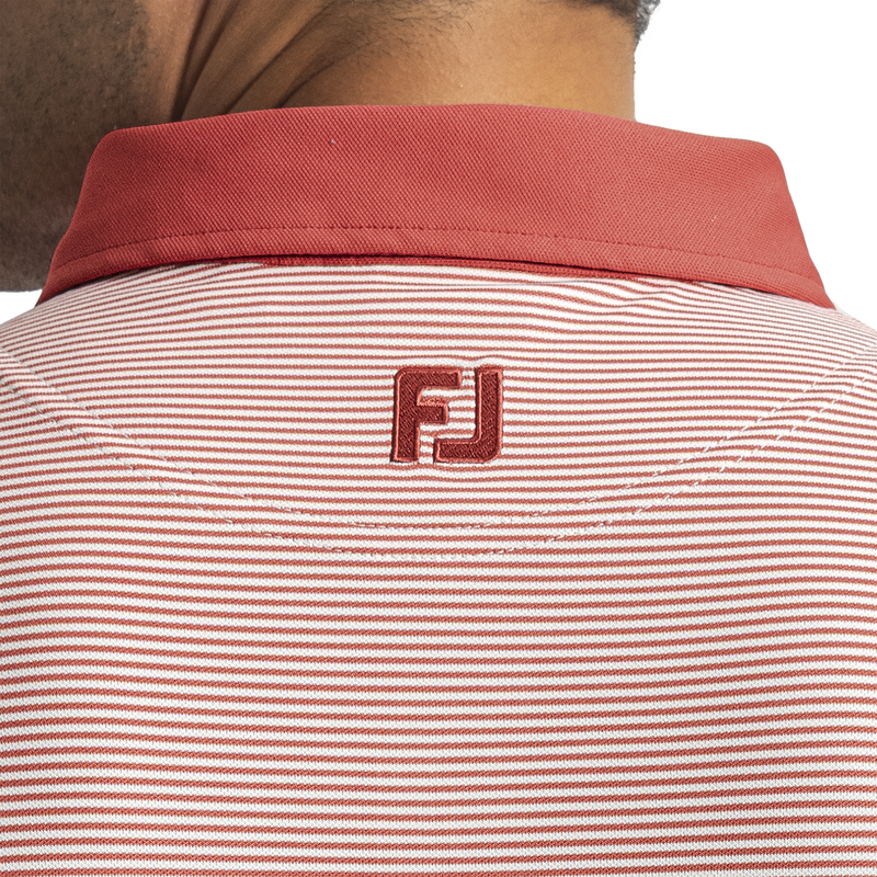 Feeder Stripe Pique - Nantucket Red / White