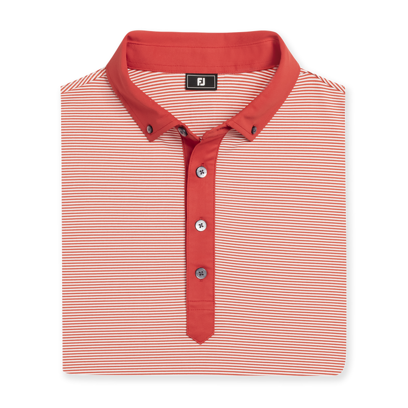 Feeder Stripe Pique - Nantucket Red / White