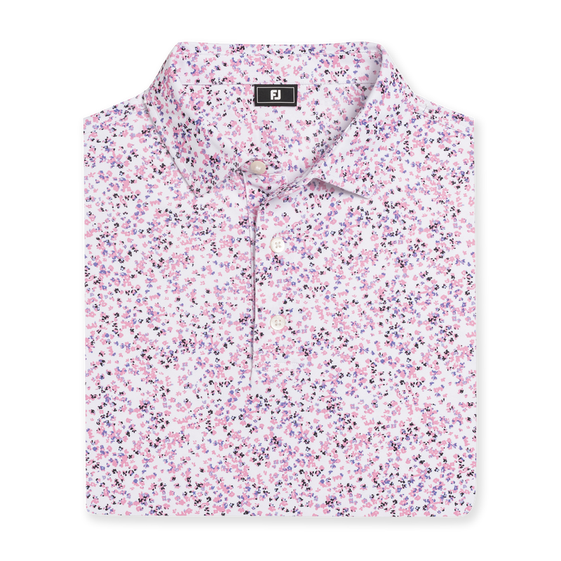 Watercolor Floral Pique - White / Pink Pop / Vivid Violet