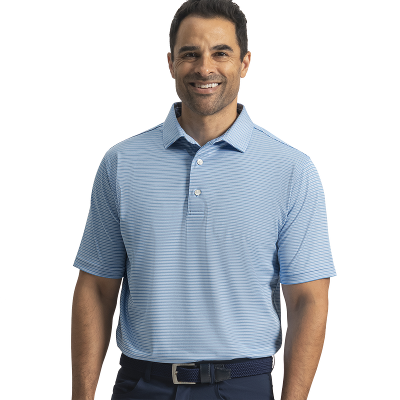 Multi-Stripe Pique - Blue Reef / White / Deep Reef