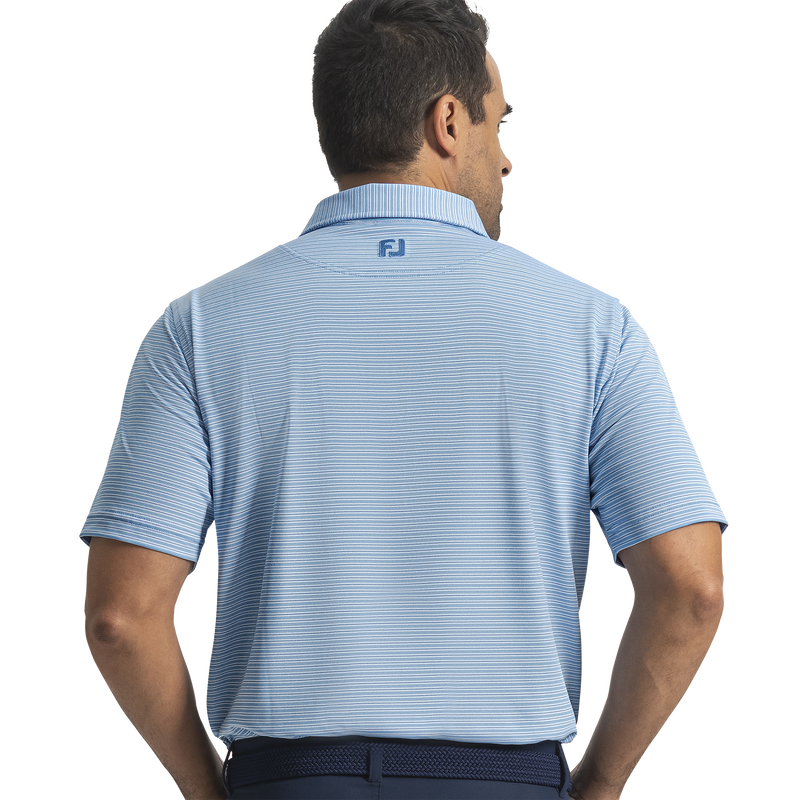 Multi-Stripe Pique - Blue Reef / White / Deep Reef