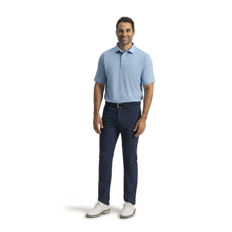 Multi-Stripe Pique - Blue Reef / White / Deep Reef