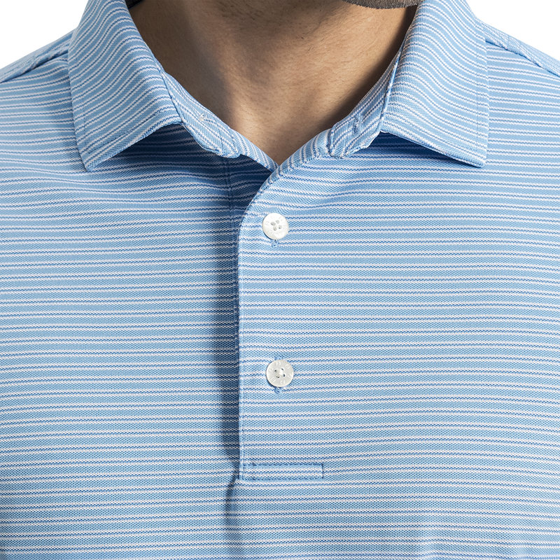Multi-Stripe Pique - Blue Reef / White / Deep Reef