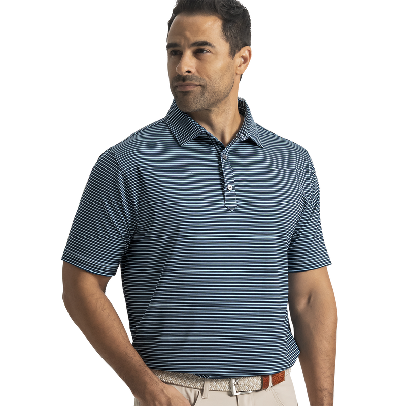 Smooth Stripe Lisle - Navy / Tonal Navy / Light Blue