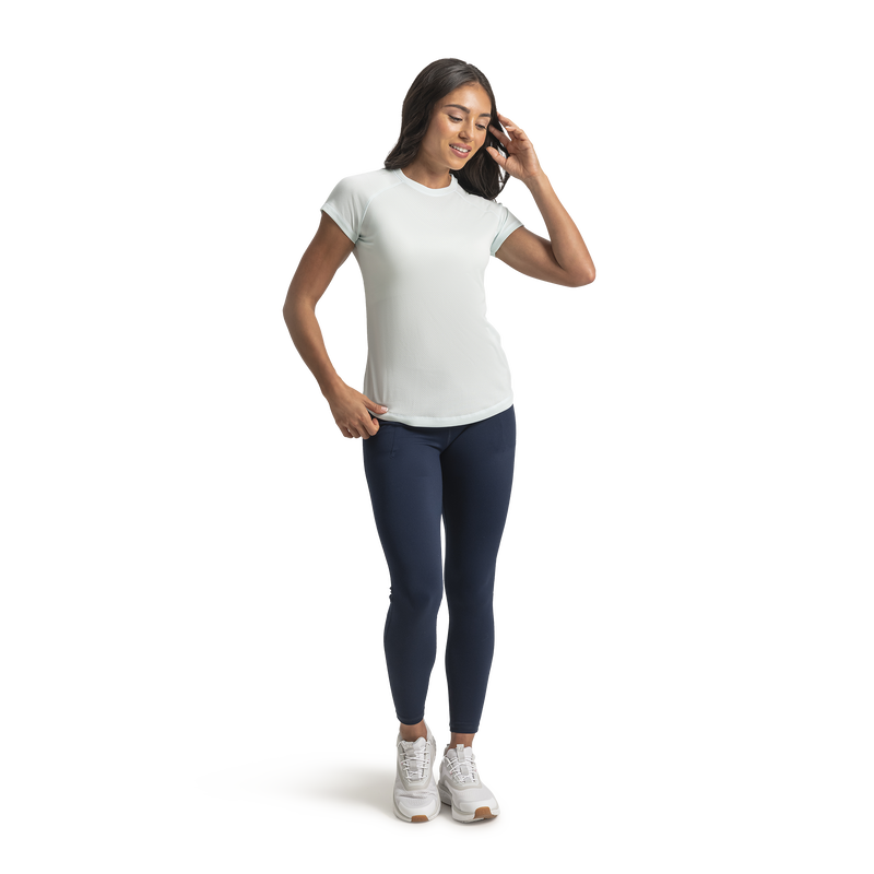 Short Sleeve Crew Neck Women (Women's) - Glacial Blue