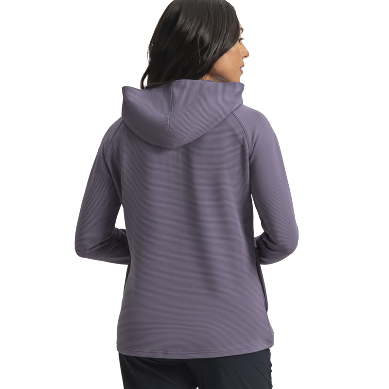 Full-Zip Ottoman Hoodie Women - Dusty Violet