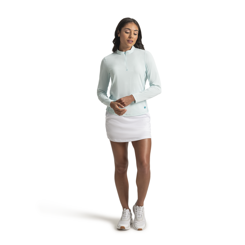TempoSeries Quarter-Zip Sun Protection Women - Glacial Blue