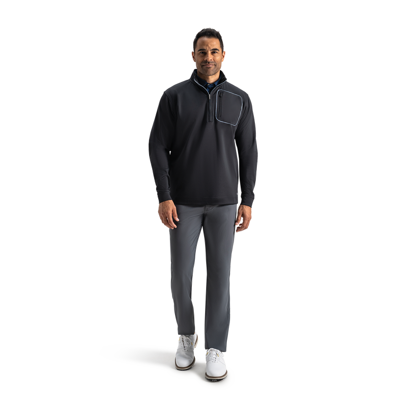 ThermoSeries Textured Half-Zip Pullover - Black