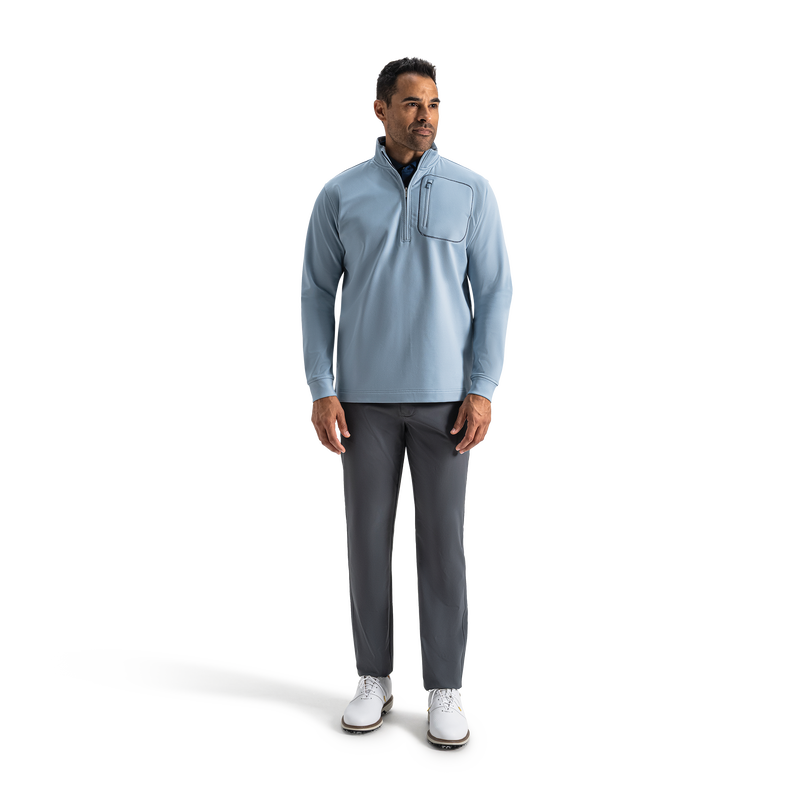 ThermoSeries Textured Half-Zip Pullover - Grey