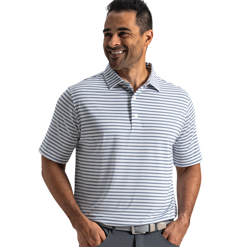 Level Stripe Lisle - White / Windward Blue / Navy