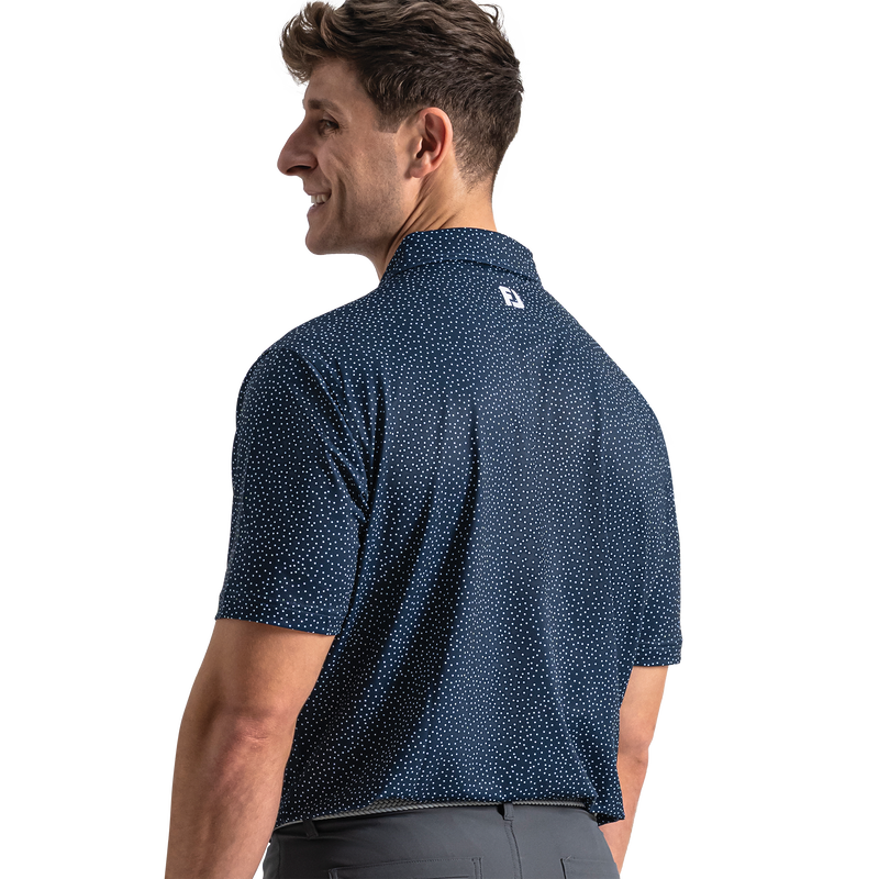 Scatter Dot Pique - Navy / White