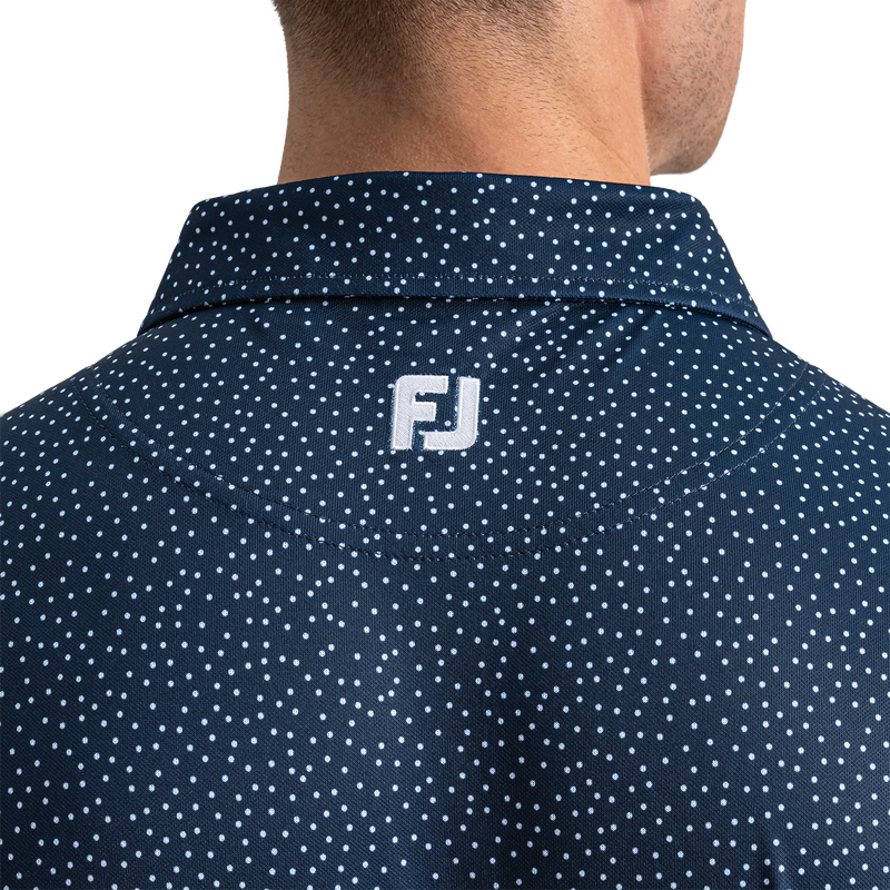 Scatter Dot Pique - Navy / White