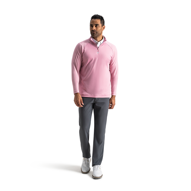 Raglan Block Quarter-Zip - Orchid Smoke