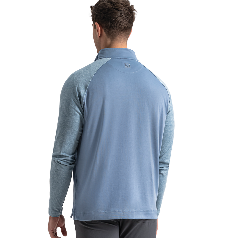 Raglan Block Quarter-Zip - Windward Blue / Mint Julep