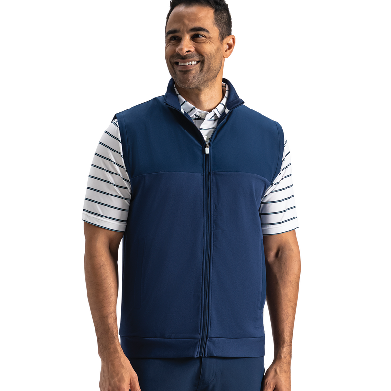 Full-Zip Vest - Navy / Mint Julep