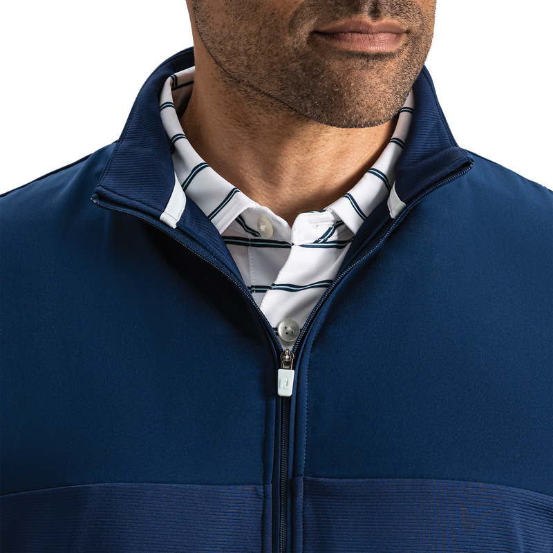 Full-Zip Vest - Navy / Mint Julep
