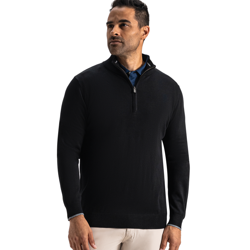 Half-Zip Sweater (Men's) - Black / Charcoal