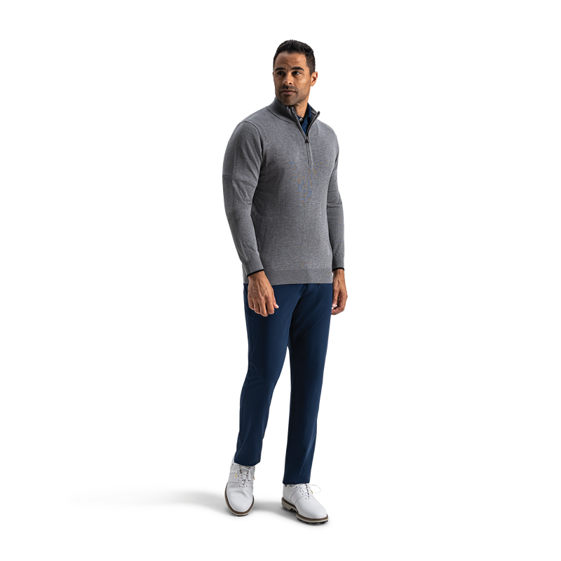 Half-Zip Sweater (Men's) - Heather Charcoal / Black
