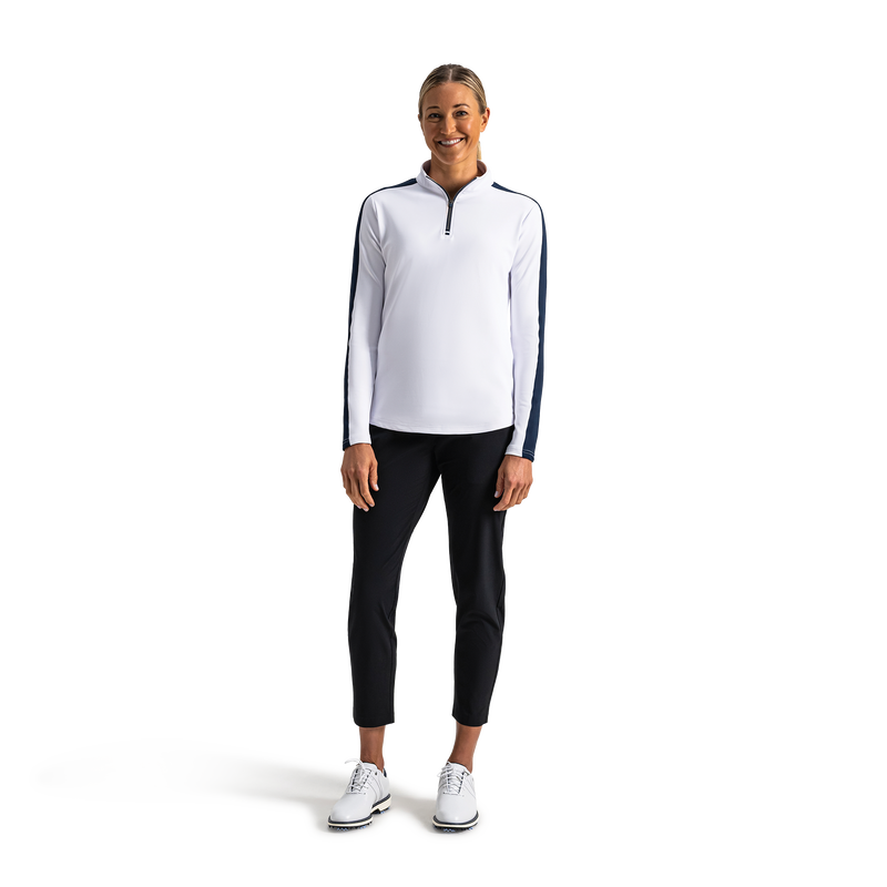 Texture Quarter-Zip Women - White