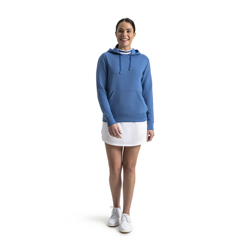 Rib Collar Hoodie - Lagoon Blue