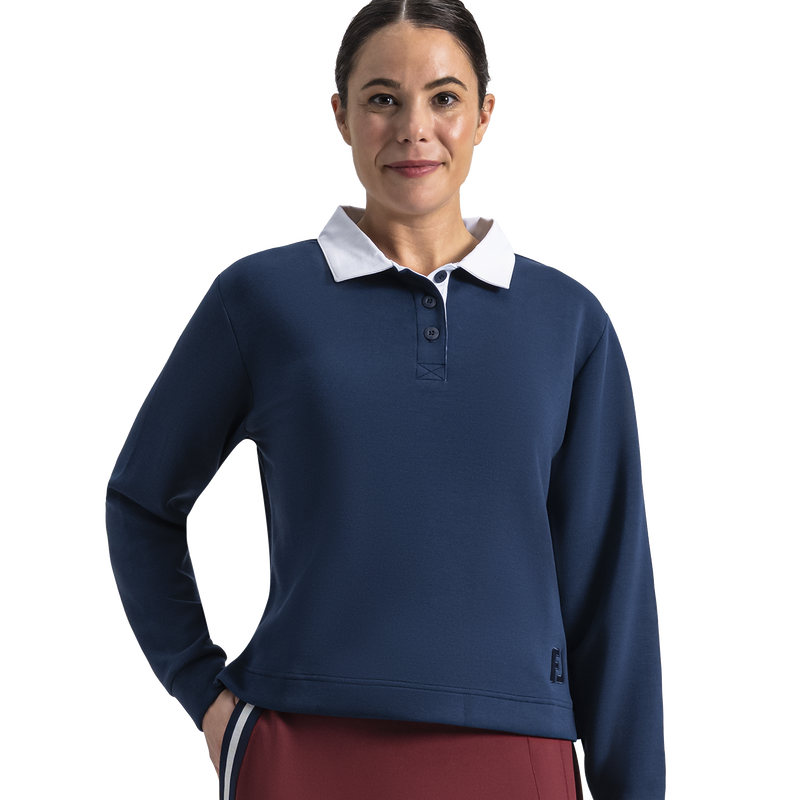 Long Sleeve Rugby Shirt Women - Navy