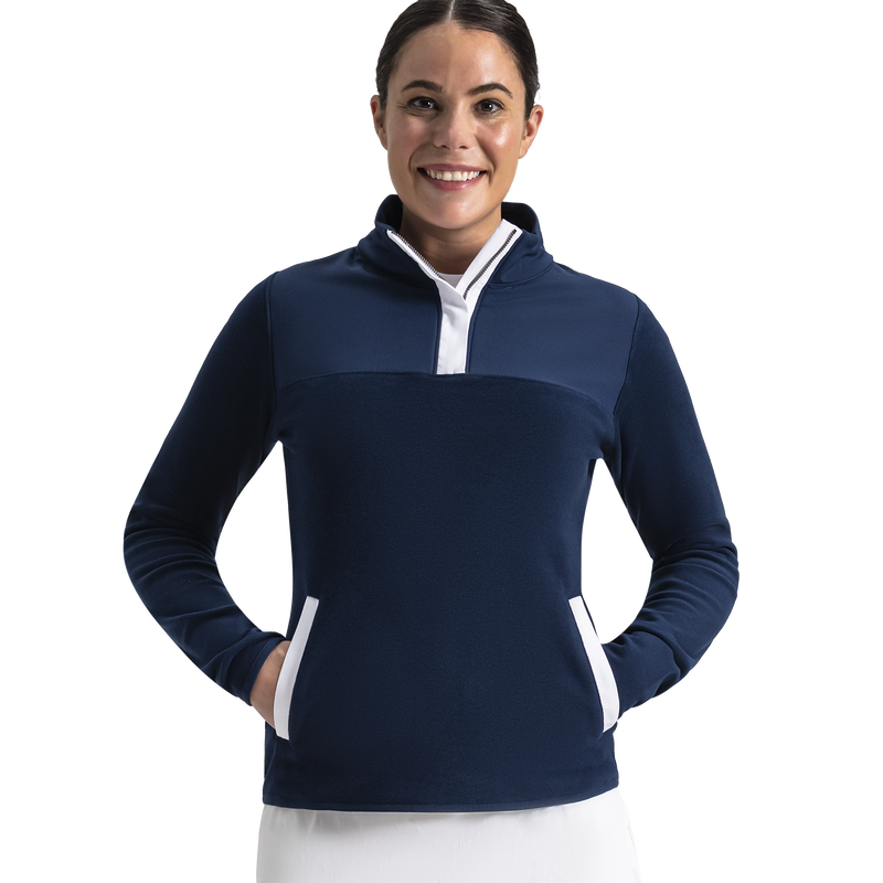 Micro Fleece Quarter-Zip Women - Navy