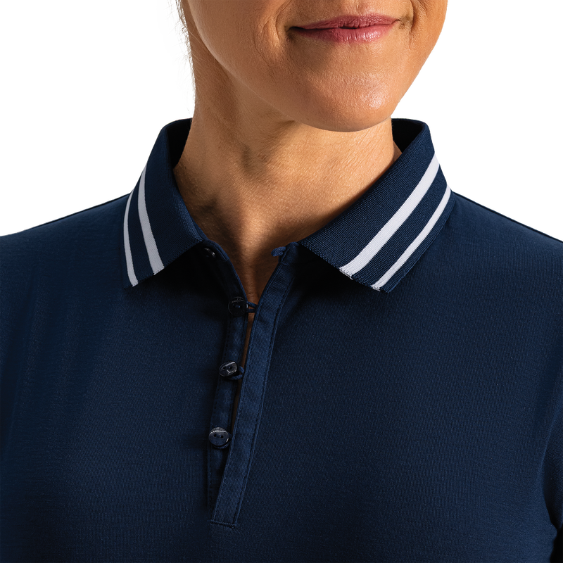 Loop Button Polo Women - Navy