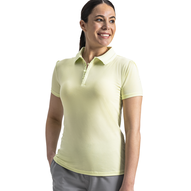 Loop Button Polo Women - Soft Lime