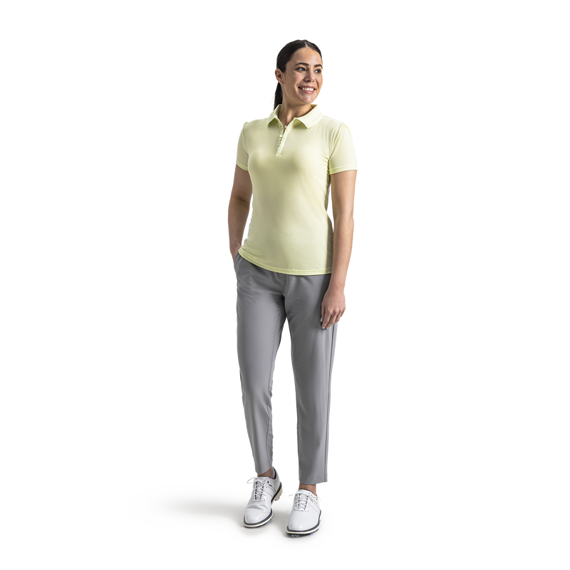 Loop Button Polo Women - Soft Lime