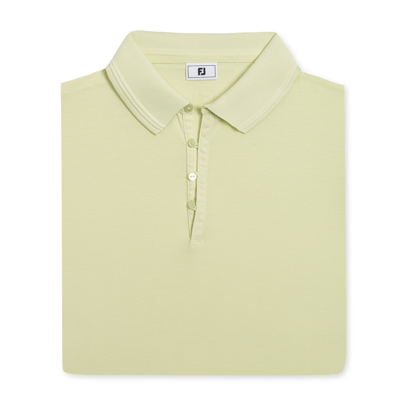 Loop Button Polo Women - Soft Lime