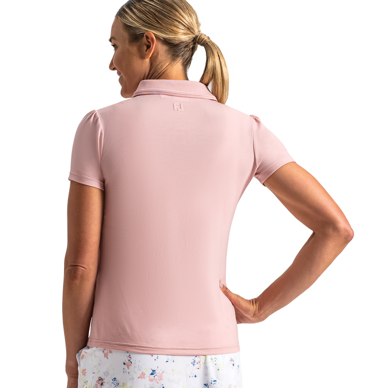 Loop Button Polo Women - Chalk Pink