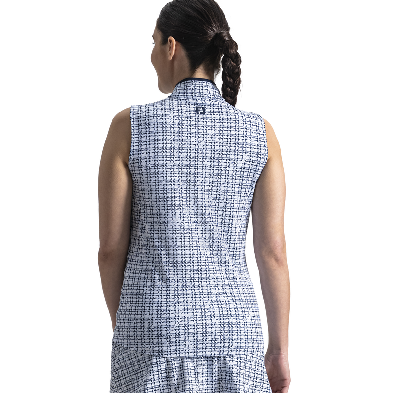 Printed Tank Women - Navy Plaid
