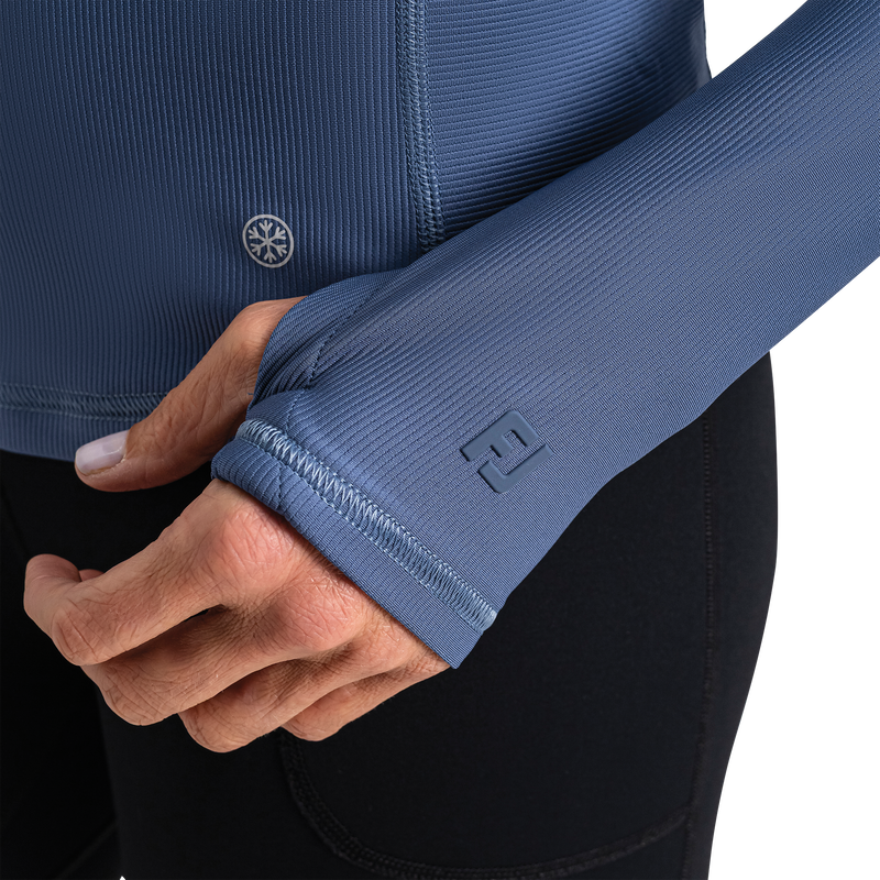 ThermoSeries Rib Hood Base Layer Women - Vintage Navy