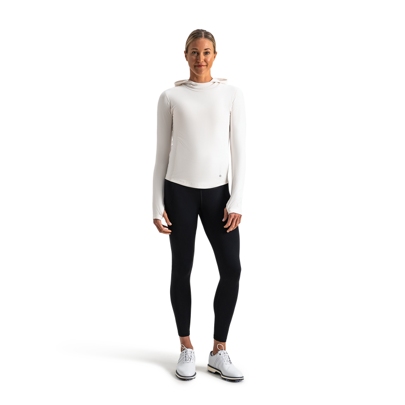 ThermoSeries Rib Hood Base Layer Women - Off White
