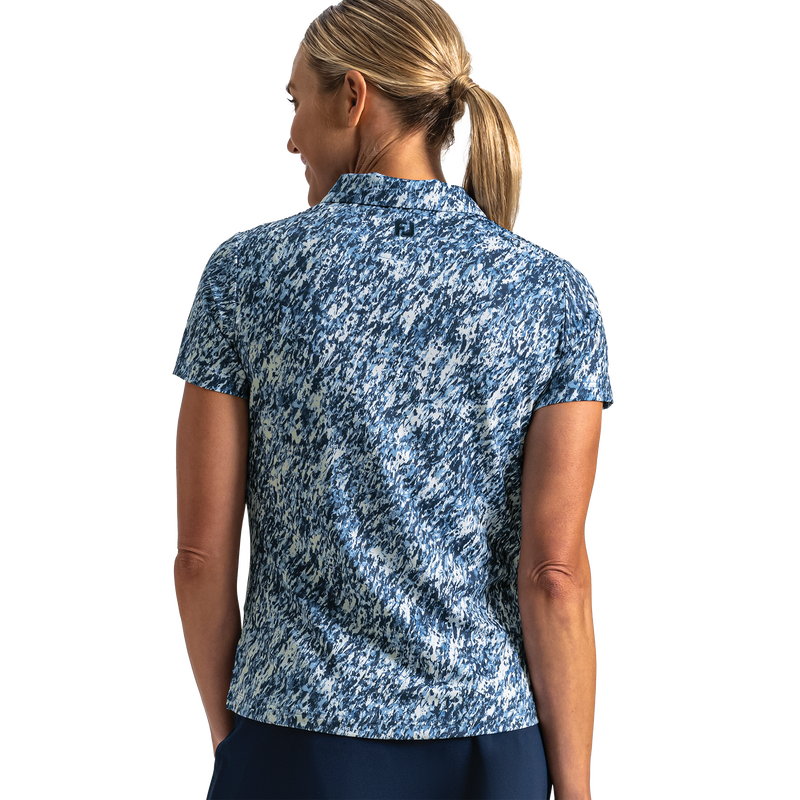 Solid Lisle Self Collar Women (Women's) - Navy Multi Splatter
