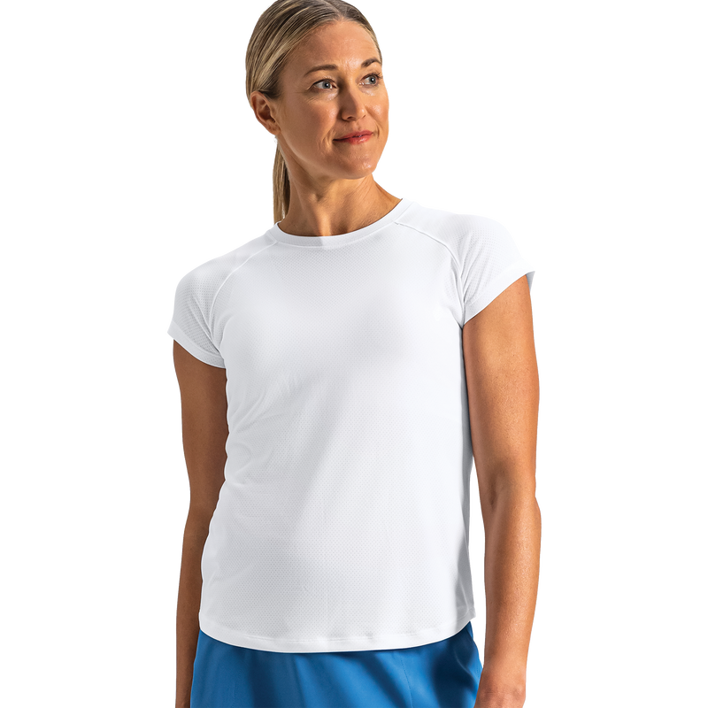 Short Sleeve Crew Neck Women (Women's) - White