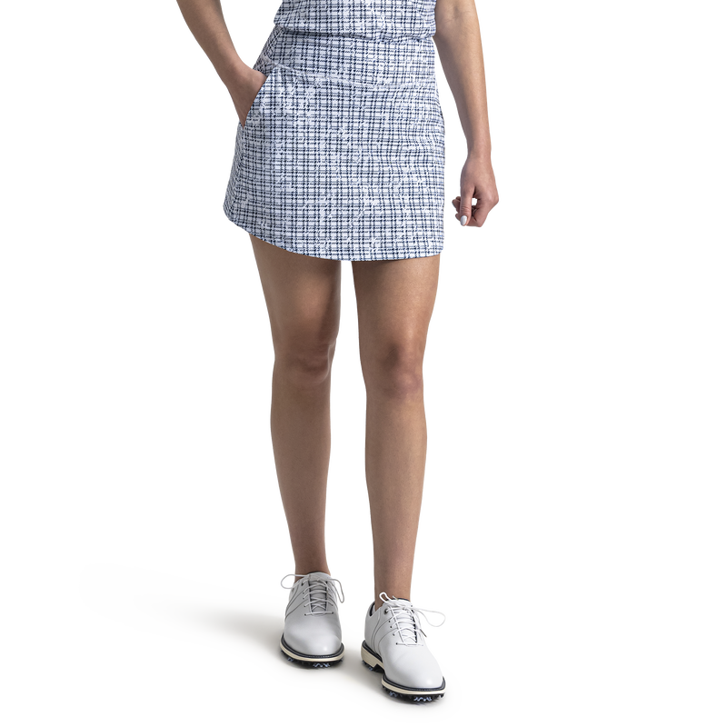 Aerial Fashion Skort Women - Navy Plaid Print