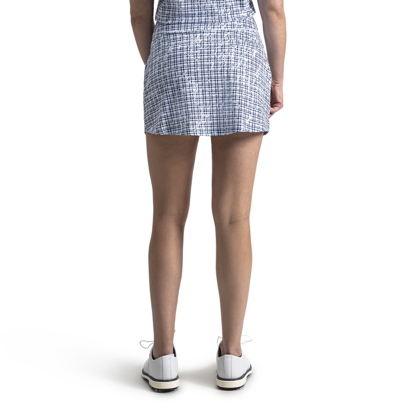 Aerial Fashion Skort Women - Navy Plaid Print
